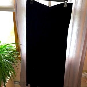 Joan Vass Black Maxi Skirt with pockets